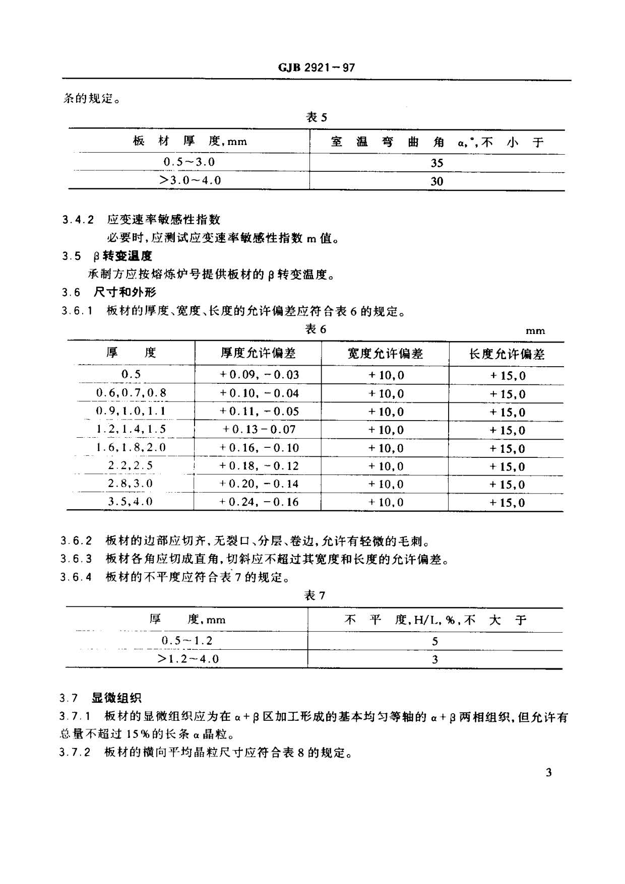 超塑成形用TC4鈦合金板材國軍標規(guī)范 GJB 2921-97 超塑成形用TC4鈦合金板材國軍標規(guī)范 GJB 2921-97